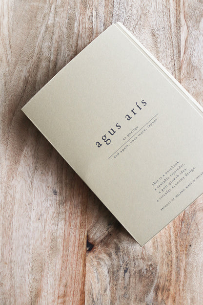 the one with the pencil. a5, black